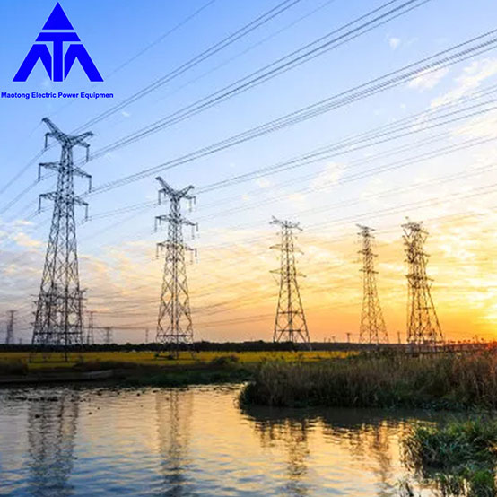 Tour en acier d'angle d'arrêt de chute d'énergie électrique de 35KV 66KV