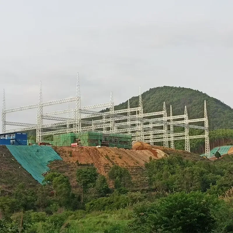 Structures métalliques de sous-station de transport électrique